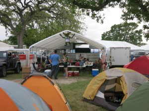 Yes, that's a Gremlin at our overnight tent village.