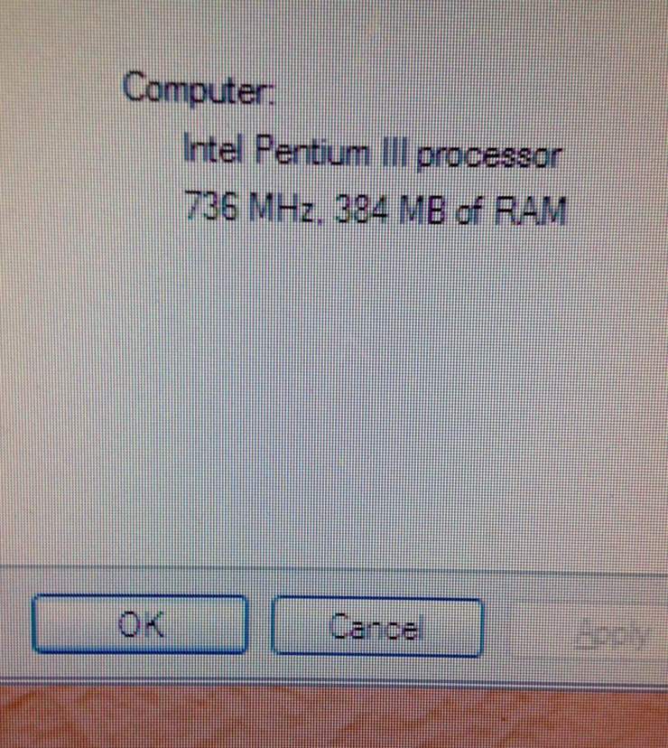 384MB of RAM. Weeeeeeee